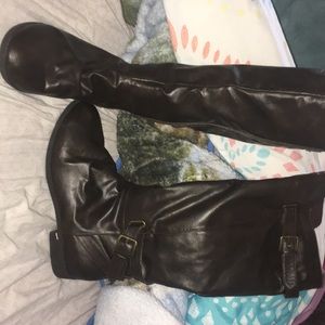 Brown tall boots